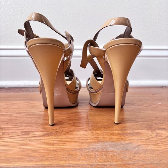 YSL Tribute Platform Patent Leather Sandals - Picture 5 of 10